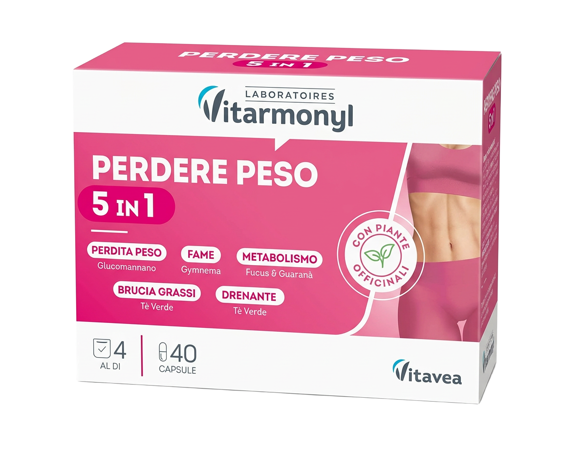 Confezione Bruciagrassi 5 in 1 da 40 capsule senza sfondo