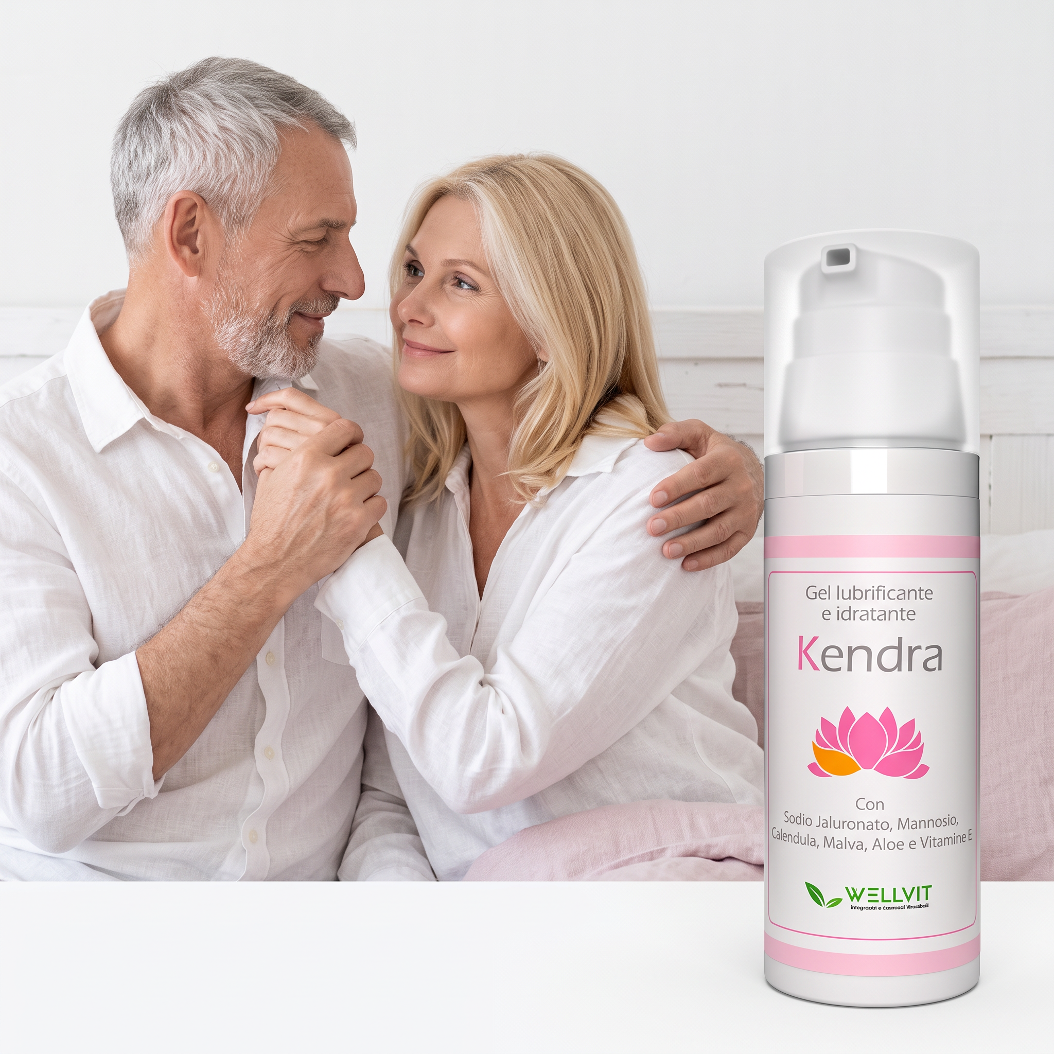 Ambientazione illustrativa di Kendra per il comfort intimo di una coppia adulta