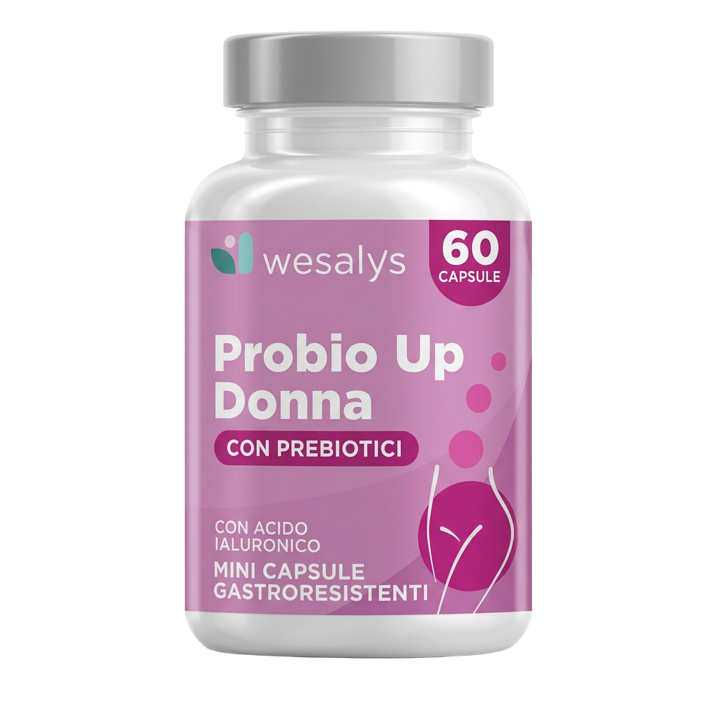 Probio Up Donna, flacone da 60 mini capsule senza sfondo